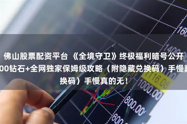 佛山股票配资平台 《全境守卫》终极福利暗号公开！50000钻石+全网独家保姆级攻略（附隐藏兑换码）手慢真的无！