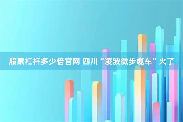 股票杠杆多少倍官网 四川“凌波微步缆车”火了